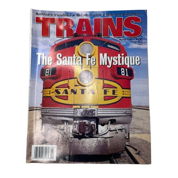 Trains Magazine of Railroading April 1996 Vol 56 No 4 Santa Fe Mystique u - Picture 1 of 10